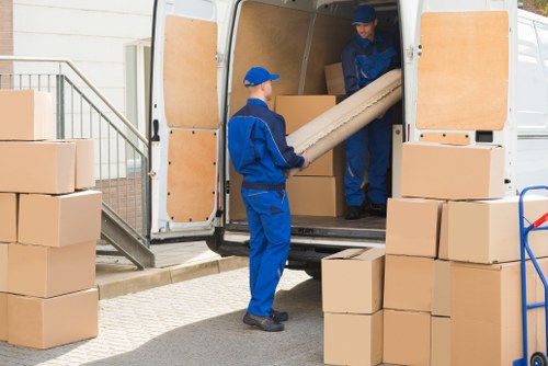 Boxes and furniture prepared for house removals in Streatham