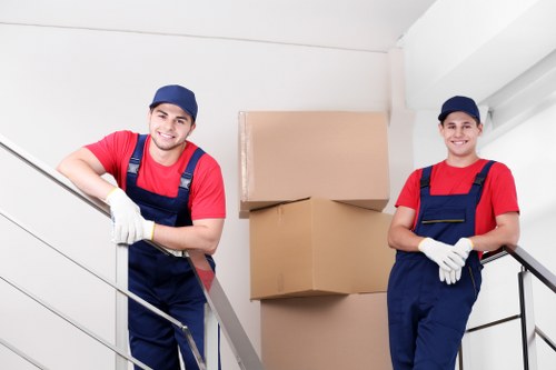 House removalists in Streatham preparing a moving van near a residential property