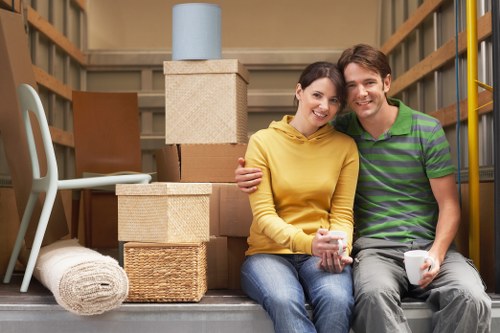 Assorted box sizes and protective materials for packing in Streatham